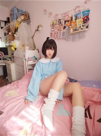 Kagura - No.63 light blue white socks(34)